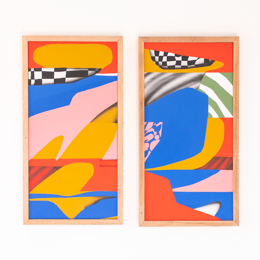 Beach Cult I & II 34cm x 54cm x 2